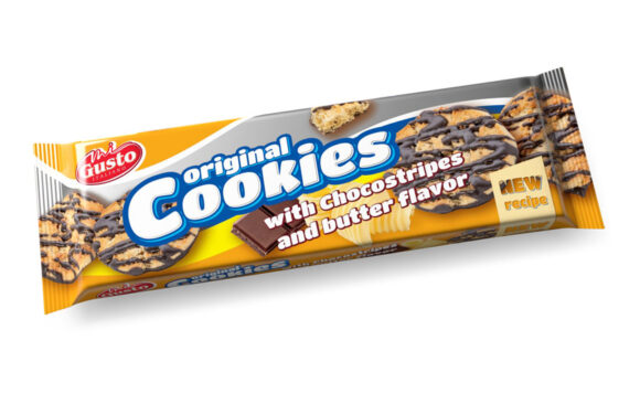 Cookies with chocostripes and butter flavor