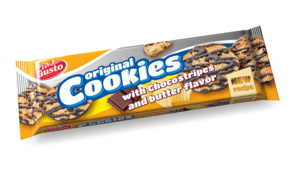 Cookies with chocostripes and butter flavor